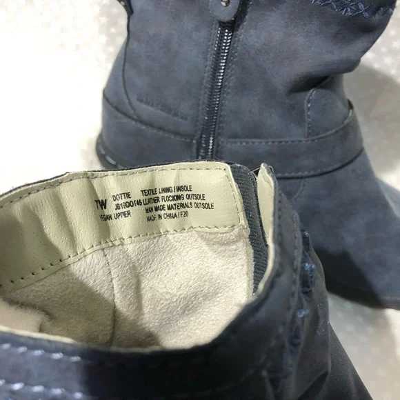 NWOT! JBU leather waterproof ankle boots- BLue - Picture 2 of 6